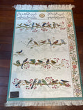 Birds, Beautiful Pictorial Silk Rug for Wall-Hanging - LA84