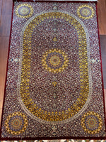 Persian Pure Silk Rug, Qom for Vatican Pope and UK Queen - P4492