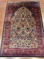 Antique Kashan, Re-birth, Energetic , All Organic Dyes, 100+ Years Old - ATQ99