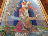 Pictorial Dabriz, Figure: Omar Khayyam, Vintage, 100% Wool - L38