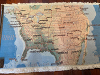 Dabriz, US Map Pictorial Rug, Vintage - P5286