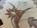 Large Flower Statement, Brown, Beige - P2543