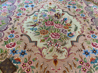 Vibrant, Mesmerizing Design, Pink Garden, Vintage Tabriz - P2581