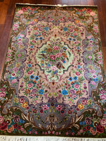 Vibrant, Mesmerizing Design, Pink Garden, Vintage Tabriz - P2581