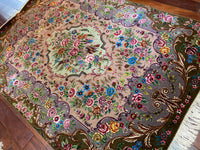 Vibrant, Mesmerizing Design, Pink Garden, Vintage Tabriz - P2581