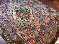 Vibrant, Mesmerizing Design, Pink Garden, Vintage Tabriz - P2581