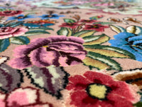 Vibrant, Mesmerizing Design, Pink Garden, Vintage Tabriz - P2581